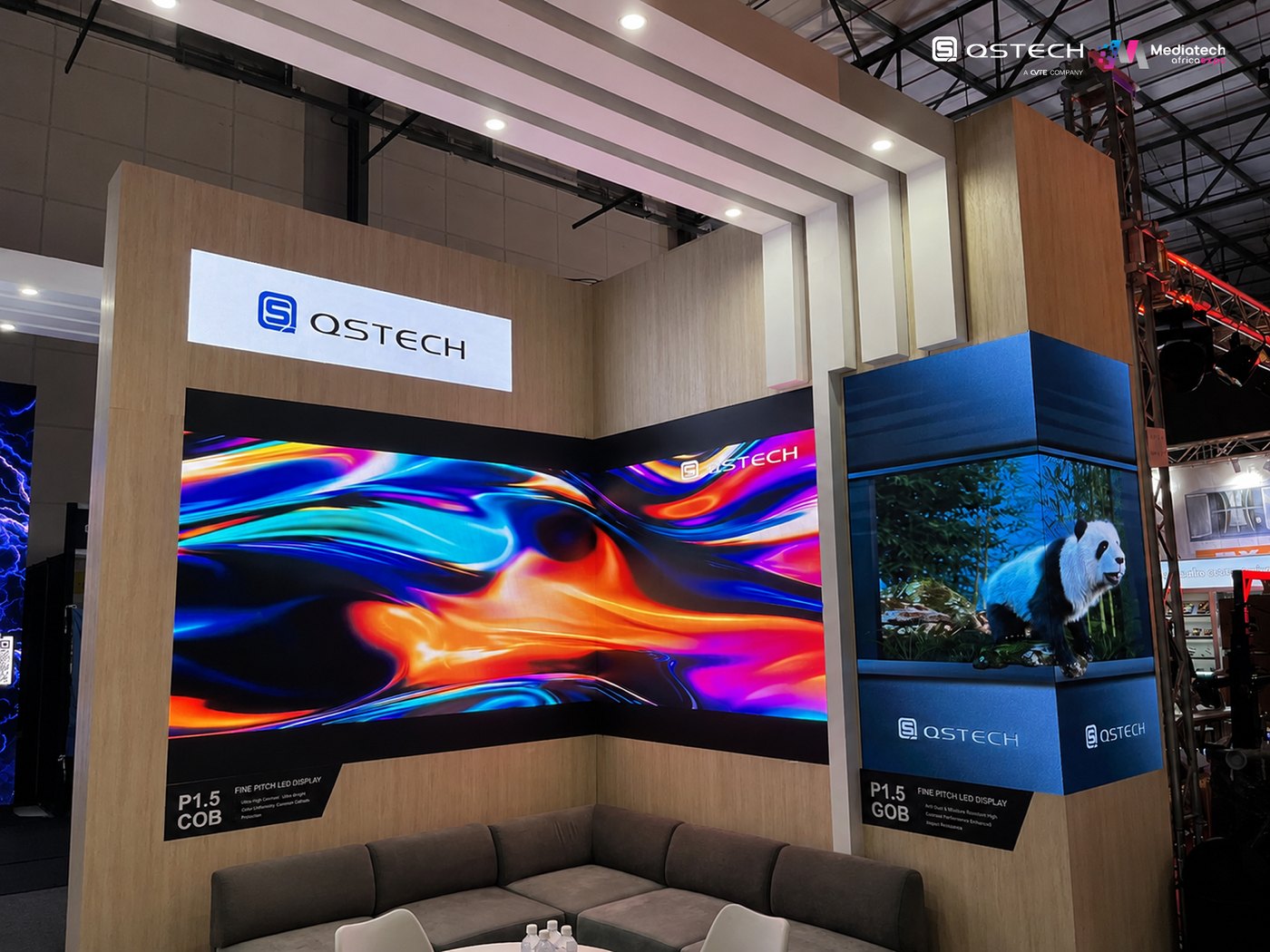 QSTECH indoor LED display solutions at Mediatech Africa 2026 in Johannesburg