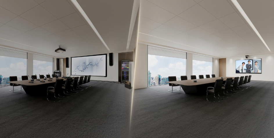 video conference system for hybrid meetings solution by QSTECH video conference system for hybrid meetings solution by QSTECH