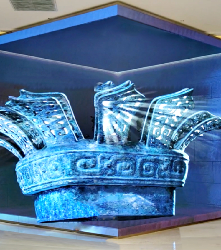 The naked-eye 3D LED display projects in Henan Museum