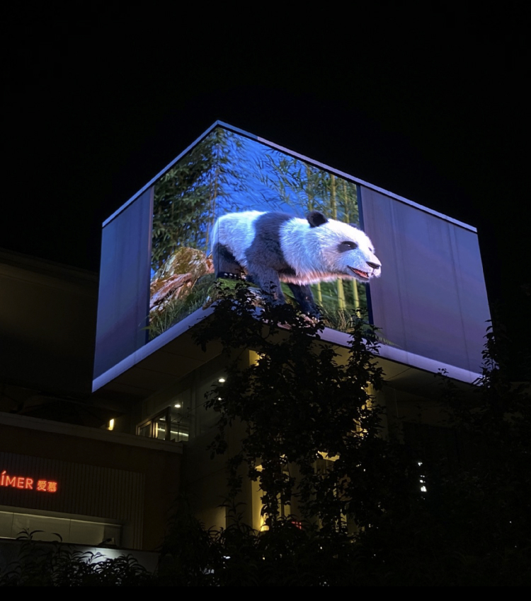 Naked eye 3D LED sreen at Beijing Blue Harbor International Business District