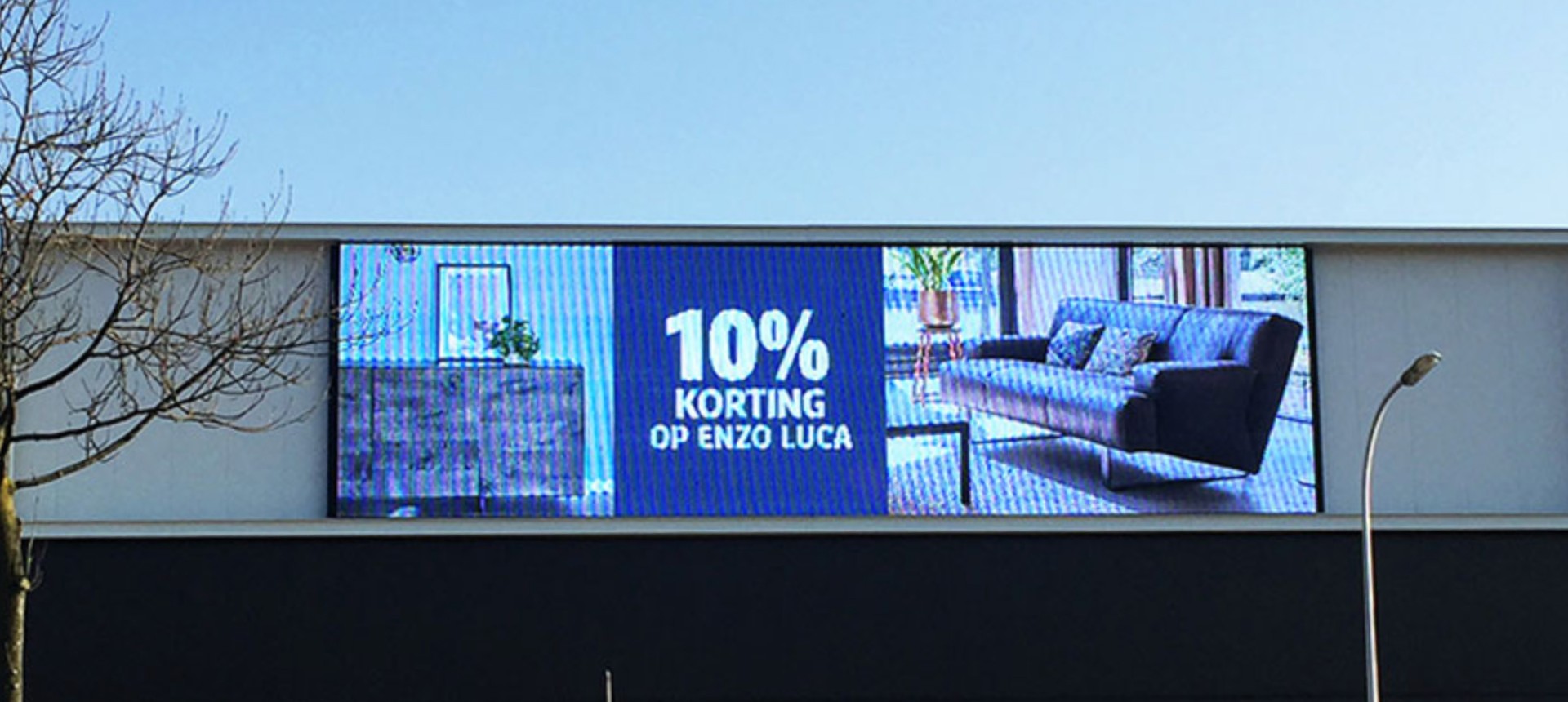 Netherlands Furniture Store LED Mesh Display Solution