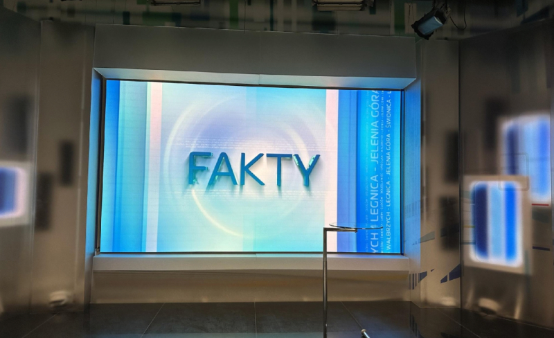 TV Live Studio Indoor LED Display Wall in Poland