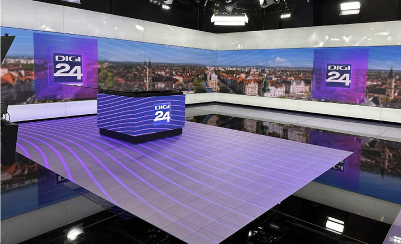 TV Live Studio LED Display Wall and Floor in Romania