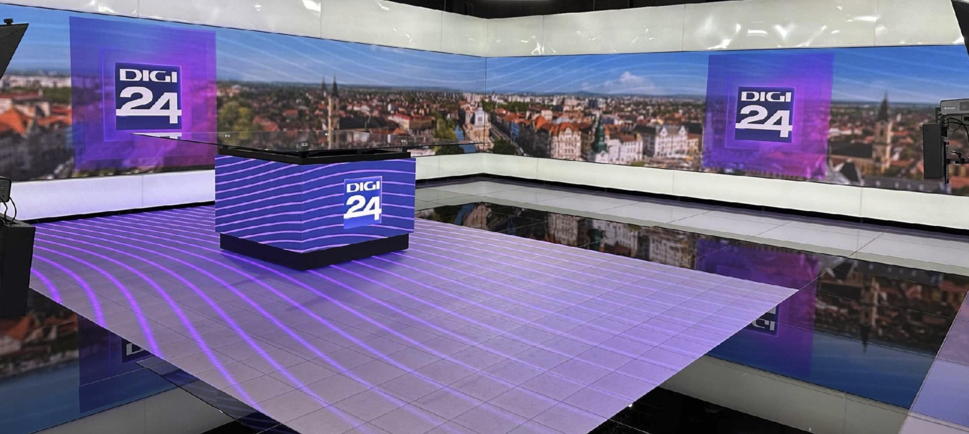 TV Live Studio LED Display Wall and Floor in Romania