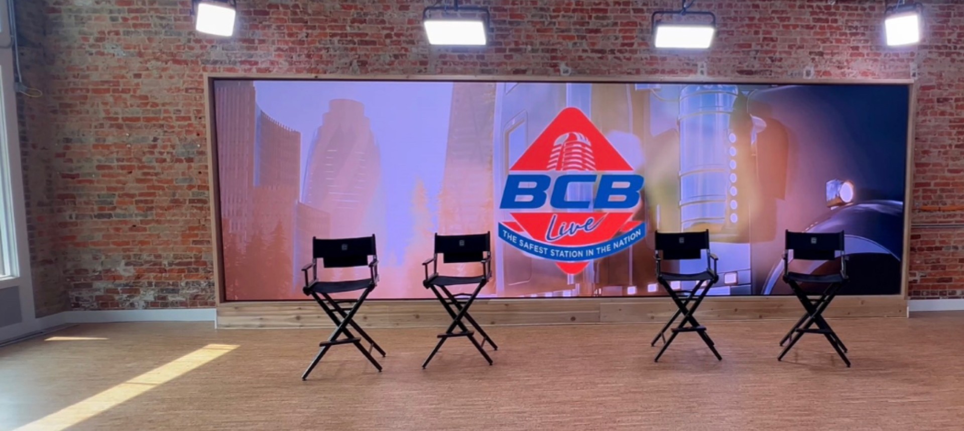 Led video wall at BCB Live's broadcast studio