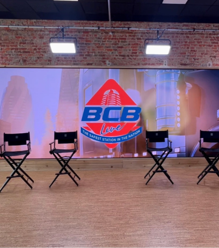 Led video wall at BCB Live's broadcast studio