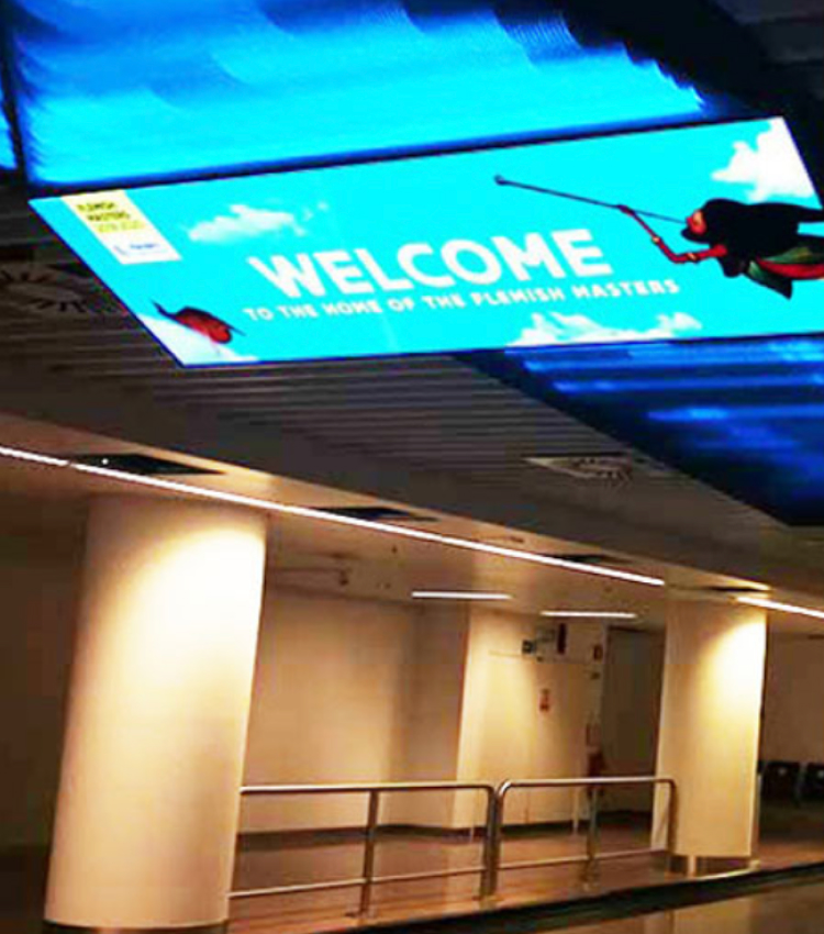 LED Poster in Belgium Airport
